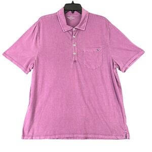 Vineyard Vines Mens XL Washed Purple Polo Chill Dadcore‎ Whale Coastal Broken In